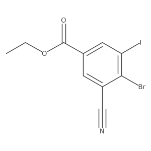 Ethyl 4-bromo-3-cyano-5-iodobenzoate结构式