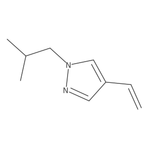 4-ethenyl-1-(2-methylpropyl)-1H-pyrazole结构式