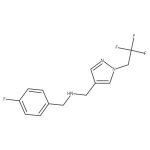 [(4-fluorophenyl)methyl]({[1-(2,2,2-trifluoroethyl)-1H-pyrazol-4-yl]methyl})amine Structure