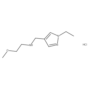 [(1-ethyl-1H-pyrazol-4-yl)methyl](2-methoxyethyl)amine hydrochloride Structure