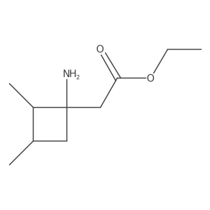 Ethyl 2-(1-amino-2,3-dimethylcyclobutyl)acetate结构式