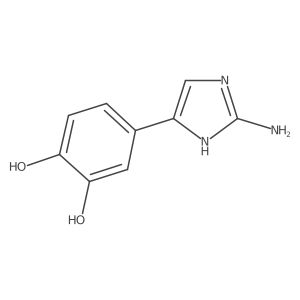 4-(2-amino-1H-imidazol-5-yl)benzene-1,2-diol结构式