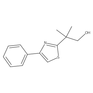 2-Methyl-2-(4-phenyl-1,3-thiazol-2-yl)propan-1-ol结构式