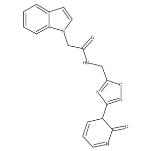 2-indol-1-yl-N-[[3-(2-oxo-3H-pyridin-3-yl)-1,2,4-oxadiazol-5-yl]methyl]acetamide Structure