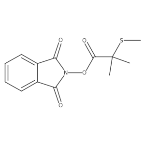1,3-dioxo-2,3-dihydro-1H-isoindol-2-yl 2-methyl-2-(methylsulfanyl)propanoate结构式
