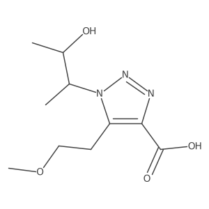 1-(3-hydroxybutan-2-yl)-5-(2-methoxyethyl)-1H-1,2,3-triazole-4-carboxylic acid结构式