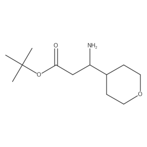 Tert-butyl 3-amino-3-(oxan-4-yl)propanoate结构式