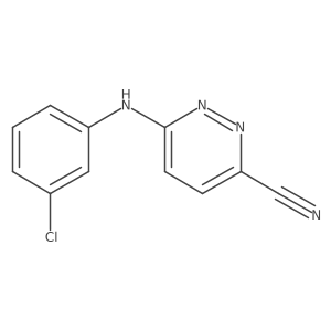 6-[(3-Chlorophenyl)amino]pyridazine-3-carbonitrile结构式