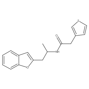 N-(1-(benzofuran-2-yl)propan-2-yl)-2-(thiophen-3-yl)acetamide结构式