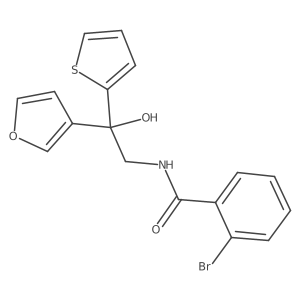 2-bromo-N-(2-(furan-3-yl)-2-hydroxy-2-(thiophen-2-yl)ethyl)benzamide Structure