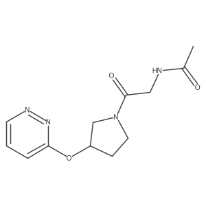 N-(2-oxo-2-(3-(pyridazin-3-yloxy)pyrrolidin-1-yl)ethyl)acetamide结构式