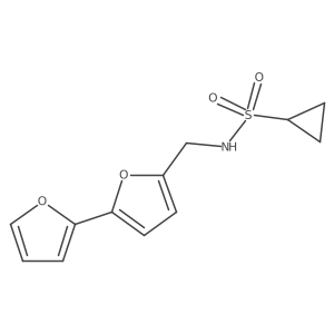 N-([2,2'-bifuran]-5-ylmethyl)cyclopropanesulfonamide结构式
