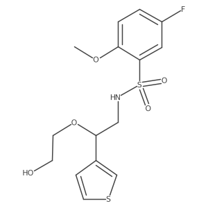 5-fluoro-N-(2-(2-hydroxyethoxy)-2-(thiophen-3-yl)ethyl)-2-methoxybenzenesulfonamide Structure