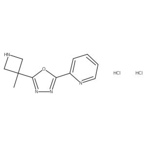 2-[5-(3-Methylazetidin-3-yl)-1,3,4-oxadiazol-2-yl]pyridine dihydrochloride结构式