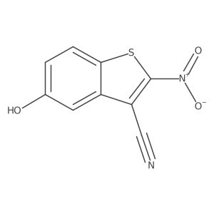 5-Hydroxy-2-nitrobenzo[b]thiophene-3-carbonitrile结构式
