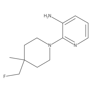2-(4-(Fluoromethyl)-4-methylpiperidin-1-yl)pyridin-3-amine结构式