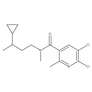5,6-dichloro-N-{2-[cyclopropyl(methyl)amino]ethyl}-N,2-dimethylpyridine-3-carboxamide结构式