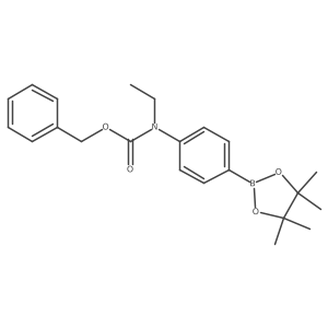 Benzyl ethyl(4-(4,4,5,5-tetramethyl-1,3,2-dioxaborolan-2-yl)phenyl)carbamate结构式