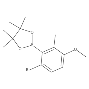 6-Bromo-3-methoxy-2-methylphenylboronic acid, pinacol ester结构式