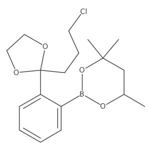 1,3,2-Dioxaborinane, 2-[2-[2-(3-chloropropyl)-1,3-dioxolan-2-yl]phenyl]-4,4,6-trimethyl- Structure