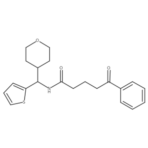 N-[(oxan-4-yl)(thiophen-2-yl)methyl]-5-oxo-5-phenylpentanamide结构式