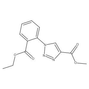 methyl 1-[2-(ethoxycarbonyl)phenyl]-1H-1,2,3-triazole-4-carboxylate结构式