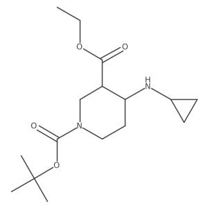 1-(Tert-butyl) 3-ethyl 4-(cyclopropylamino)piperidine-1,3-dicarboxylate Structure