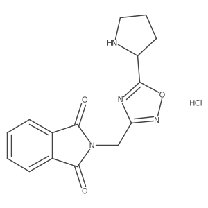 (S)-2-((5-(pyrrolidin-2-yl)-1,2,4-oxadiazol-3-yl)methyl)isoindoline-1,3-dione hydrochloride结构式
