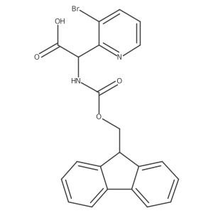 2-(3-bromopyridin-2-yl)-2-({[(9H-fluoren-9-yl)methoxy]carbonyl}amino)acetic acid Structure