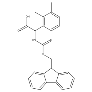 2-({[(9H-fluoren-9-yl)methoxy]carbonyl}amino)-2-(2-iodo-3-methylphenyl)acetic acid结构式