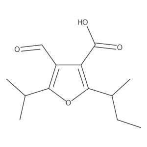 2-(Butan-2-yl)-4-formyl-5-(propan-2-yl)furan-3-carboxylic acid结构式