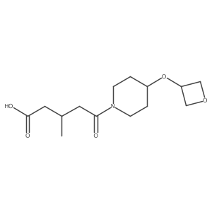 3-Methyl-5-[4-(oxetan-3-yloxy)piperidin-1-yl]-5-oxopentanoic acid Structure