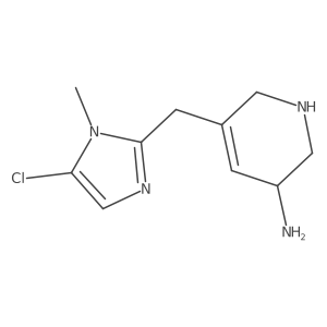 5-[(5-chloro-1-methyl-1H-imidazol-2-yl)methyl]-1,2,3,6-tetrahydropyridin-3-amine结构式
