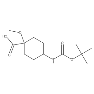 4-{[(Tert-butoxy)carbonyl]amino}-1-methoxycyclohexane-1-carboxylic acid结构式
