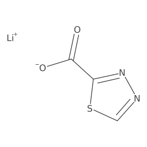 Lithium 1,3,4-thiadiazole-2-carboxylate Structure