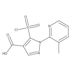 5-(chlorosulfonyl)-1-(3-methylpyridin-2-yl)-1H-pyrazole-4-carboxylic acid结构式