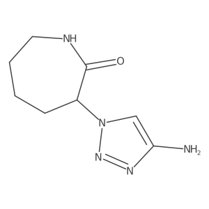 3-(4-amino-1H-1,2,3-triazol-1-yl)azepan-2-one结构式