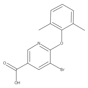 5-Bromo-6-(2,6-dimethylphenoxy)nicotinic acid Structure