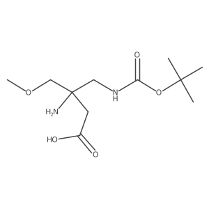 3-Amino-4-{[(tert-butoxy)carbonyl]amino}-3-(methoxymethyl)butanoic acid结构式