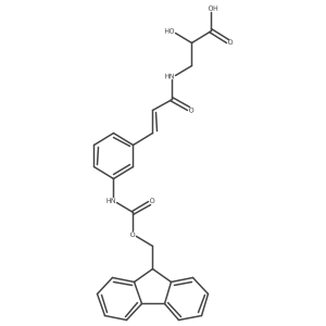 (2S)-3-{3-[3-({[(9H-fluoren-9-yl)methoxy]carbonyl}amino)phenyl]prop-2-enamido}-2-hydroxypropanoic acid Structure