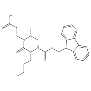 3-[2-({[(9H-fluoren-9-yl)methoxy]carbonyl}amino)-N-(propan-2-yl)hexanamido]propanoic acid Structure