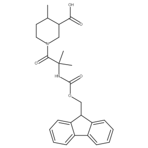 1-[2-({[(9H-fluoren-9-yl)methoxy]carbonyl}amino)-2-methylpropanoyl]-4-methylpiperidine-3-carboxylic acid结构式