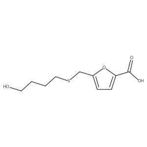 5-{[(4-Hydroxybutyl)sulfanyl]methyl}furan-2-carboxylic acid结构式