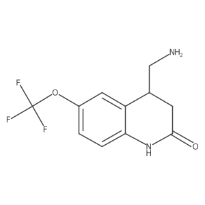 4-(Aminomethyl)-6-(trifluoromethoxy)-1,2,3,4-tetrahydroquinolin-2-one结构式