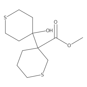 Methyl 3-(4-hydroxythian-4-yl)thiane-3-carboxylate结构式