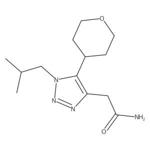 2-[1-(2-methylpropyl)-5-(oxan-4-yl)-1H-1,2,3-triazol-4-yl]acetamide结构式
