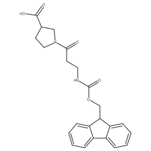 1-[3-({[(9H-fluoren-9-yl)methoxy]carbonyl}amino)propanoyl]pyrrolidine-3-carboxylic acid Structure