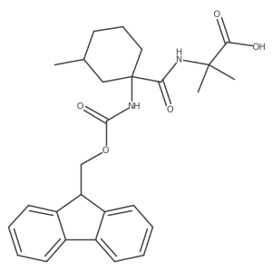 2-{[1-({[(9H-fluoren-9-yl)methoxy]carbonyl}amino)-3-methylcyclohexyl]formamido}-2-methylpropanoic acid结构式