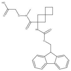 2-({1-[2-({[(9H-fluoren-9-yl)methoxy]carbonyl}amino)spiro[3.3]heptan-2-yl]-N-methylformamido}oxy)acetic acid Structure