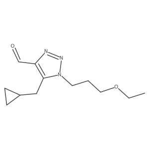 5-(cyclopropylmethyl)-1-(3-ethoxypropyl)-1H-1,2,3-triazole-4-carbaldehyde Structure